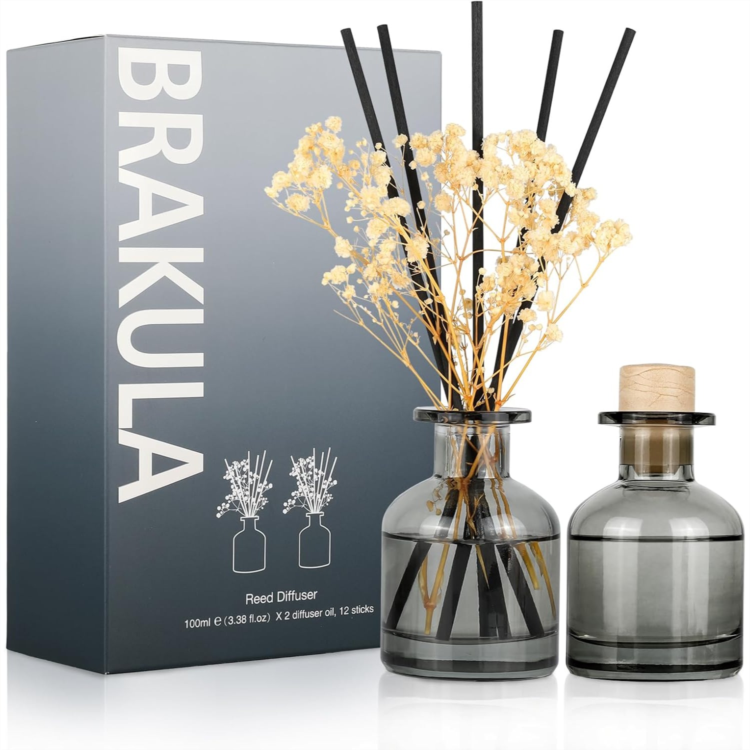 Home Fragrance Linen - 2 Pack Reed Diffuser Set Fresh