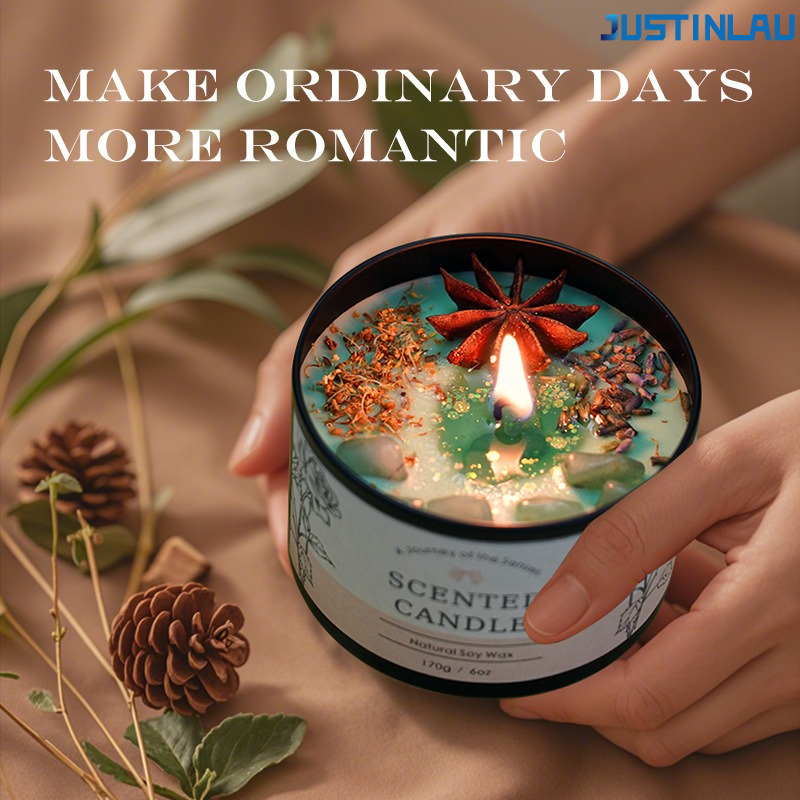 Home Fragrance Gel - JUSTINLAU Indoor Long Lasting Aromatherapy Candle