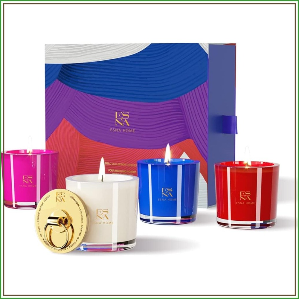 Home Fragrance Natural - 4-Pack Natural Soy Aromatherapy Candle Set
