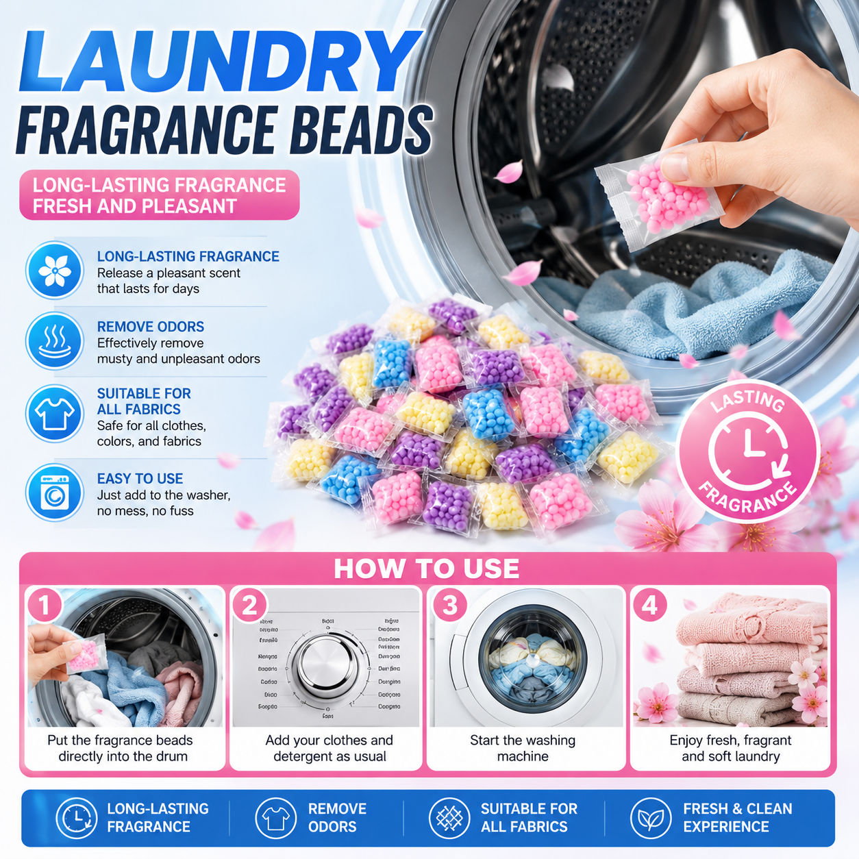 50Pcs Laundry Scent Booster Be – Scent Booster Bead recenzja i cena