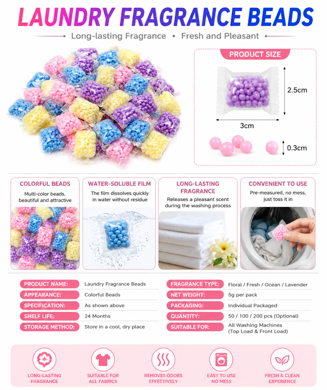 50Pcs Laundry Scent Booster Be – Scent Booster Bead recenzja i cena